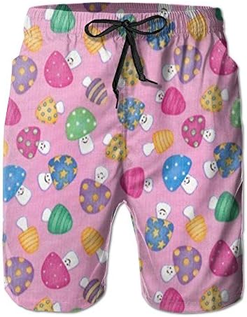 Houde Ankang Shijingshan Pink Mushroom Shorts Men's Beach Pants Swim Trunks