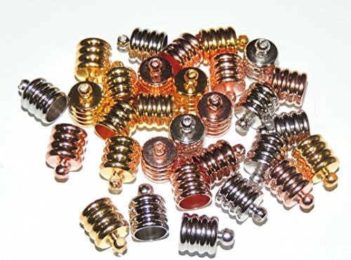 6mm Kumihimo Viking Knit End Caps---30 Pieces Variety Pack