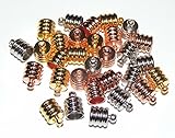 6mm Kumihimo Viking Knit End Caps---30 Pieces Variety Pack
