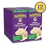 Annie's Macaroni and Cheese, Shells & White Cheddar Mac and Cheese, 6 oz Box (Pack of 12)