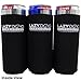 Slim Can Sleeves - Set of 6 Can Neoprene Beverage Coolers (6Pack - Black)