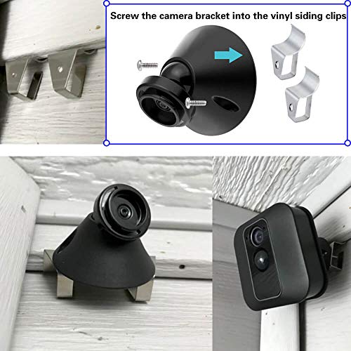 Blink XT2 Clips for Vinyl Siding, NoHole Needed Siding Camera Hooks