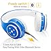 Kids Headphones Bluetooth Wireless 85db Volume Limited Childrens Headset, up to 6-8 Hours Play, Stereo Sound, SD Card Slot, Over-Ear and Build-in Mic Wireless/Wired Headphones for Boys Girls(Blue)thumb 3