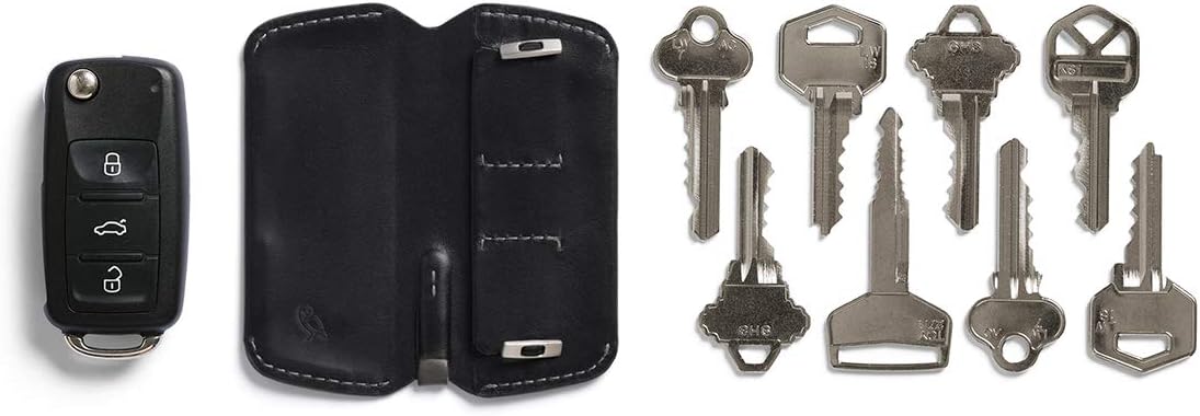 Bellroy Key Cover Plus 2nd Edition (Leather Bifold Key Organizer) - Black: Office Products