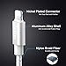 Tolitec Phone Cable | Nylon Braided Silver | 3pack Travel Case Included | Fast Cord High Speed Data and Sync Transfer | Connector Cable Compatible with Apple Device