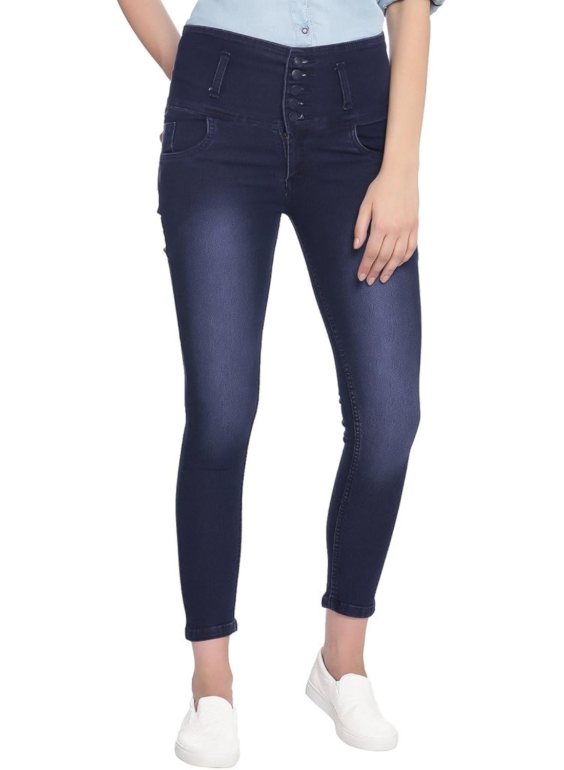 broadstar women denim blue jeans