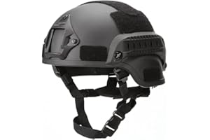 GVAKVTGK MICH Airsoft Helmet with Side Rails and NVG Mounts for Outdoor Activities Such As Airsoft, Paintball, CS Games, Etc.