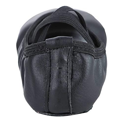 Dynadans PU Leather Ballet Shoes/Ballet Slippers/Dance Shoes (Toddler/Little/Big Kid/Women)-Black-4M Big Kid - Thumbnail 2