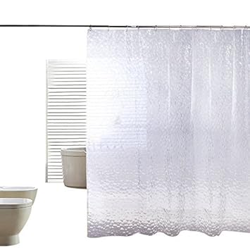 Amazon Com Shower Curtain Fabric Clear Bathroom Curtains Liner
