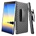 ZASE Belt Holster Case Compatible with Samsung Galaxy Note 8 Black Holster Slim Fit Armor Shell Protective Case Defender Swivel Belt Clip [Built-in Kickstand] (Black Holster Combo Case)