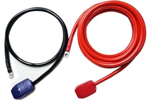 PAKA HAND TOOLS Battery Relocation Kit, 2 AWG Cable, Top Post 20 FT (+) / 5 FT(-), Proudly Made in USA