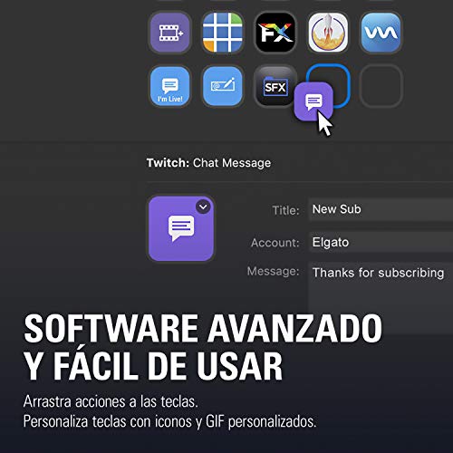 elgato-Stream-Deck-Controlador-para-contenido-en-directo-15-teclas-LCD-personalizables-soporte-ajustable-Windows-10-y-macOS-1013-o-posterior-Negro