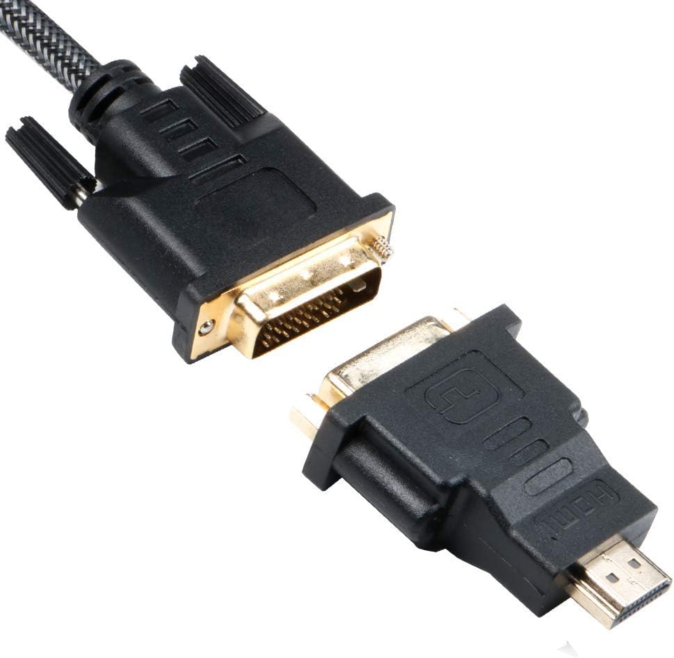 HDMI to DVI Adapter 2-Pack, Bi-Directional HDMI Male to DVI-D Female Converter, Support 1080P, 3D for PS3,PS4, TV Box, Blu-ray, Projector, HDTV : Computers & Accessories