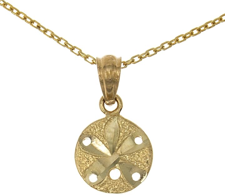 14k Yellow Gold Nautical Necklace Pendant with