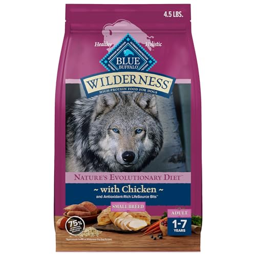 Blue Buffalo Wilderness Chicken Small Breed Adult Dry Dog Food with Wholesome G…