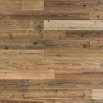 Amazon Com Rustic Brown Wood Planks 47 X5 Set Of 12 Sunbaked Barnwood Tile Panels Diy Reclaimed Wood Wall Kit For Accent Siding Wooden Backdrop Headboard Kitchen Backsplash Hardwood Bar Decor 40 Square Feet