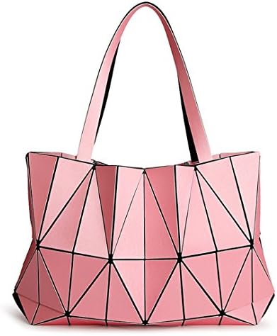 Matte Triangle Shoulder Bags Female Totes Geometry Ladies Handbags Female Tote with Logo Pink