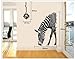 Huge Zabra Vinyl Wall Sticker Zebra Wall Decals Animal Print Home Murals Decor