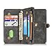 MOONORN iPhone 7 Plus/iPhone 8 Plus Wallet Case - Detachable Leather Phone Wallet Magnetic Flip Case Shockproof Cell Phone Case with Credit Card Slots (Black)