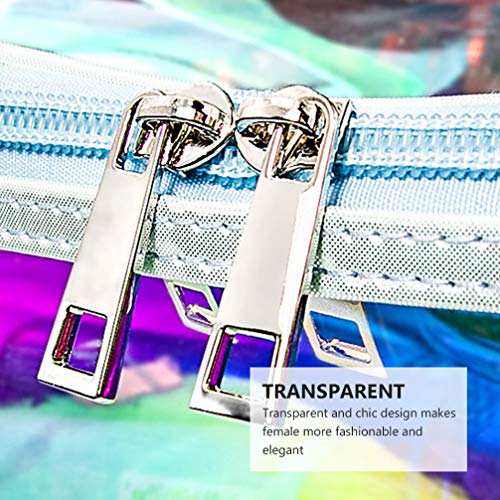 Beaupretty 1PC Holographic Transparent Large Capacity TPU Cosmetic Bag Travel Case Portable for Store Travel Home Dorm 9 Beaupretty 1PC Holographic Transparent Large Capacity TPU Cosmetic Bag Travel Case Portable for Store Travel Home Dorm