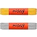Miscly Flat Metallic Shoelaces [2 Pairs: 1 Pair Gold + 1 Pair Silver] 5/16