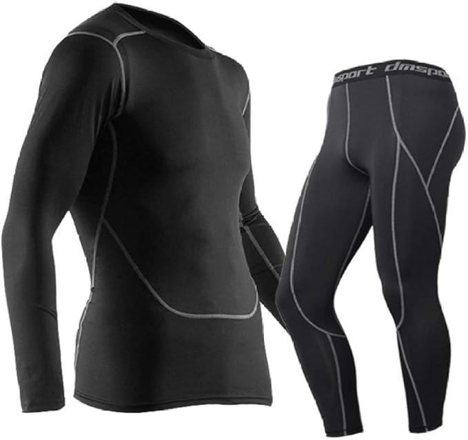 Thermal Underwear Set for Men Ultra-Soft Base Layer Top and Bottom Stretchy Sport Long John at 