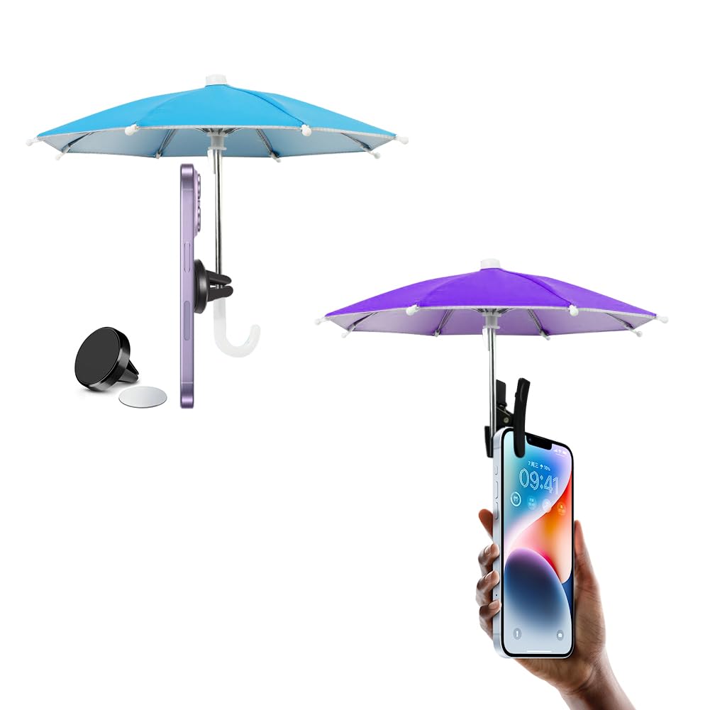 Photo 1 of SHDIEHJFMLDH 4 Pcs Magnetic Phone Umbrella with Adjustable Clip, Outdoor Phone Sun Shade Shield