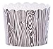 Simply Baked Large Paper Baking Cup, Brown Wood Grain, 20-Pack, Disposable and Oven-safe