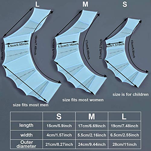 Webbed Swimming Gloves - Silicone Soft Eco-Friendly Hand Paddles for Swimming Surfing Diving Water Exercise-Increased Water Resistance for Mens/Womens/Kids (Medium for Women)