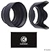 CAMKIX Camera Lens Hoods - Rubber (Collapsible) + Tulip Flower - Set of 2 - Sun Shade/Shield - Reduces Lens Flare and Glare - Blocks Excess Sunlight for Enhanced Photography and Video Footage