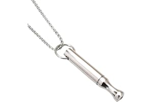 VICUSSE Stainless Steel Mindfulness Breathing Necklace, Anxiety Relief Fidget Pendant Tool Jewelry for Women & Men