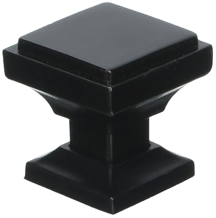 Southern Hills Square Black Cabinet Knobs Pack Of 5 Black