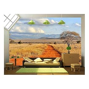 Beautiful Landscape with Tree in Africa - Removable Wall Mural | Self-Adhesive Large Wallpaper - 66x96 inches