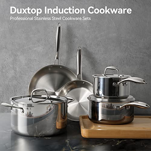 Duxtop WholeClad TriPly Stainless Steel Induction Cookware Set, 9PC
