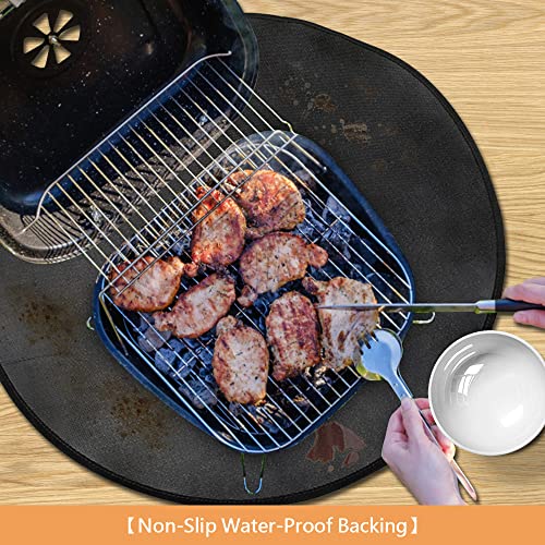 XSONHOO Under Grill Mat Fire Pit Mat, Reusable Fireproof Mat, 36in