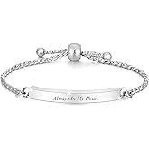 zeqingjw Heart Cremation Bracelet for Ashes Stainless Steel Urn Bangles for Ashes Memorial Keepsake Cremation Memorial Urn Bracelet - Adjustable,Free Fill Kit