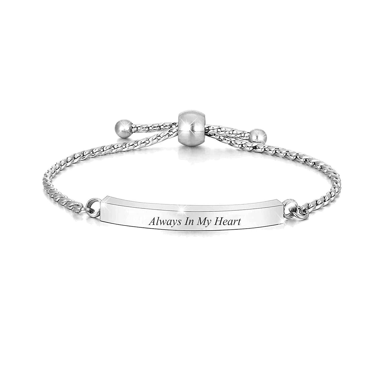 zeqingjw Heart Cremation Bracelet for Ashes Stainless Steel Urn Bangles for Ashes Memorial Keepsake Cremation Memorial Urn Bracelet - Adjustable,Free Fill Kit, Metal, stainless steel