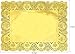 Gold Foil Rectangle Lace Paper Doilies Cake Packaging Golden Paper Mat Doily 15.7X11.8 Inch (100 pcs)