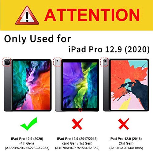 iPad Pro 12.9 Case 2020,AMOOK Adjustable Folio Smart Cover Stand Shockproof TPU Case with Auto Sleep/Wake & Anti-Slide Design for Apple iPad Pro 12.9 Inch 4th Gen- Animal Cheetah Leopard