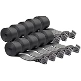 Mytee Products Winch Straps 4" x 30' Black Heavy Duty Tie Down w/Flat Hook WLL# 5400 lbs | 4 Inch Cargo Control for Flatbed Truck Utility Trailer (10 Pack)