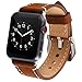 Apple Watch Band, 38mm Cowhide Genuine Leather iwatch Strap Replacement Band with Stainless Metal Clasp for Apple Watch Series 3 Series 2 Series 1 Sport and Edition Brown