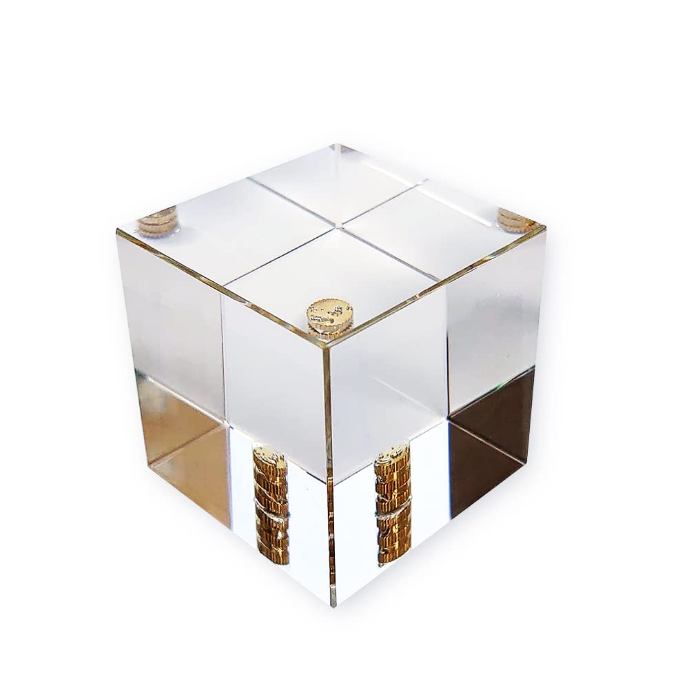 Photography Prism, Crystal Glass Cube Prism for Photos Teaching Light Spectrum, Portable Optical 60 mm Rainbow Prism with Cleaning Bag