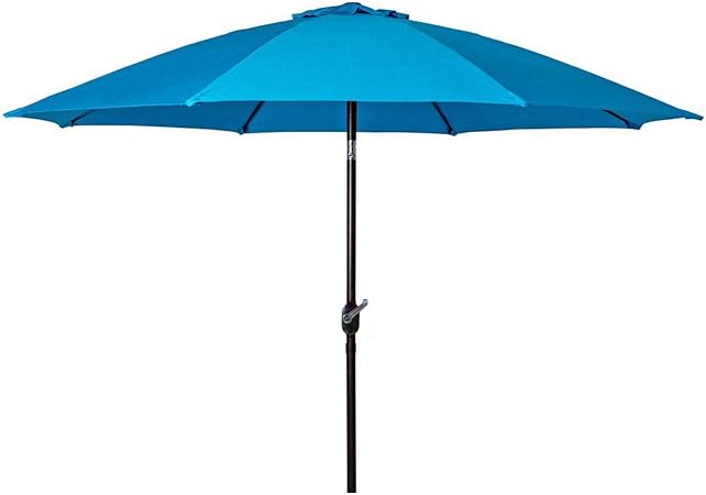 Amazon Com Sunnyglade 9ft Patio Umbrella Outdoor Table Umbrella With 8 Sturdy Ribs Blue Garden Outdoor