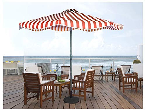 MissZZ 2,7 m Sonnenschirm Patio Streifenschirm im Freien, für Garten, Deck, Garten und Pool, Sonnenschutz UV50 +, 5… – Bild 4
