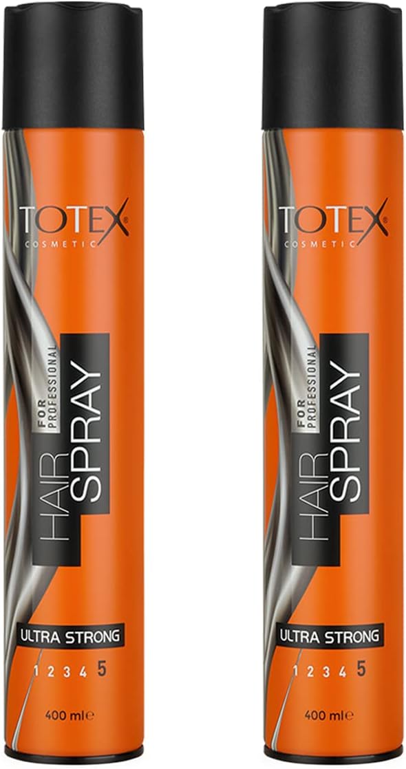 Totex Hair Spray 400ml Pack of 2 | Ultra Strong Hold Hairspray Men Women