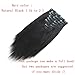 Lovrio Brazilian Virgin Yaki Straight Clip in Human Hair Extension Double Weft Straight Clip in Hair Extensions Human Hair for Women Thick20 Inch Natural Black Yaki Clip ins Hair120G 7 Pieces,17 Clips