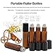 Glass Roller Bottles - 10ml, 12 Pack, Amber by Mavogel, Stainless Steel Roller Balls, Essential Oil Opener, Bottle Brush, Droppers, Funnel, and Labels Included