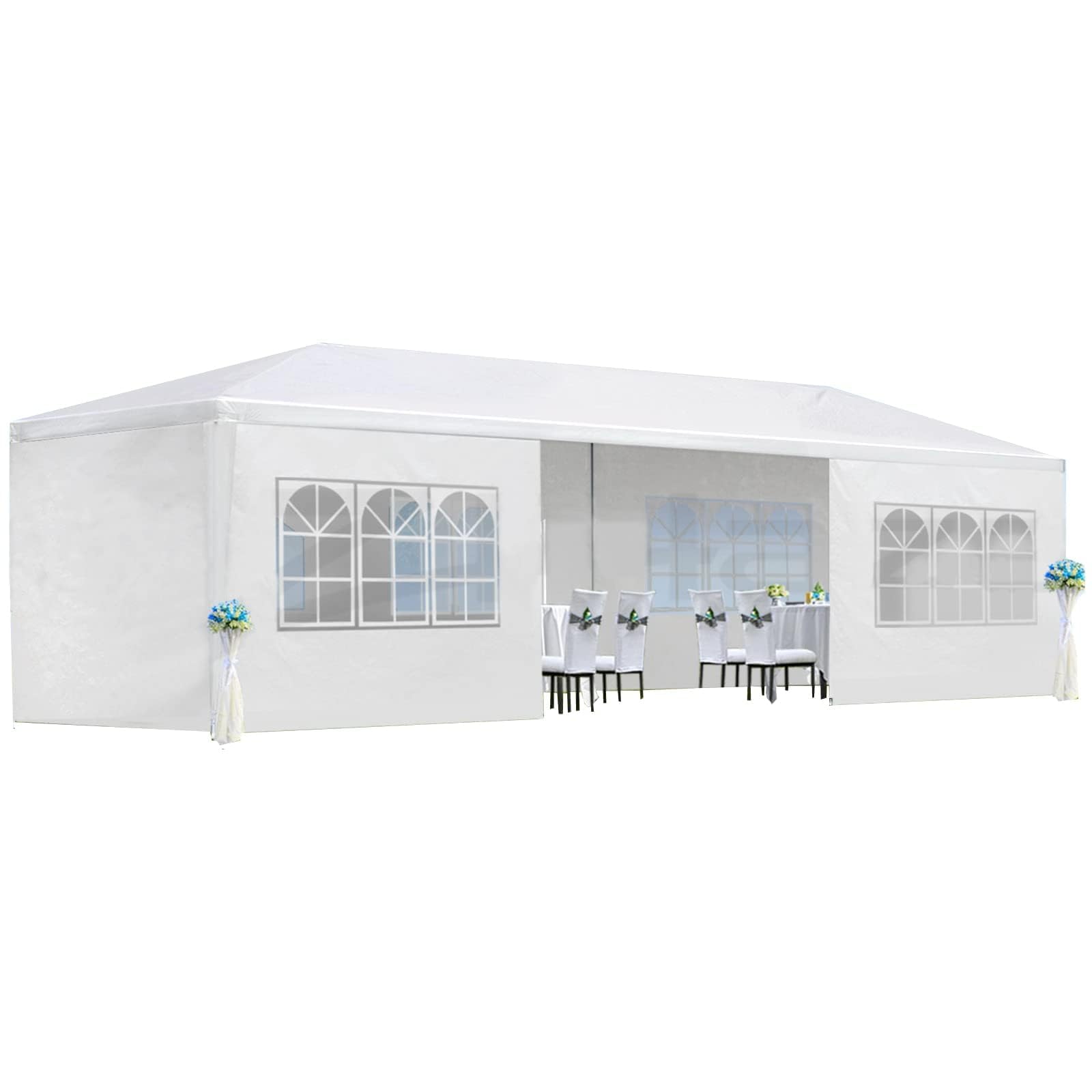Photo 1 of ** missing instructions**
10X30 FT Pop Up Canopy Tent, Outdoor Event Gazebo with 8 Removable Sidewalls, Wind-Resistant Frame & Easy Setup for Receptions, Party, Wedding, Corporate Events, White