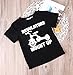 Little Boys Funny Short Sleeve T shirt Toddler Baby Summer Cotton Top Black (2-3 years, black)