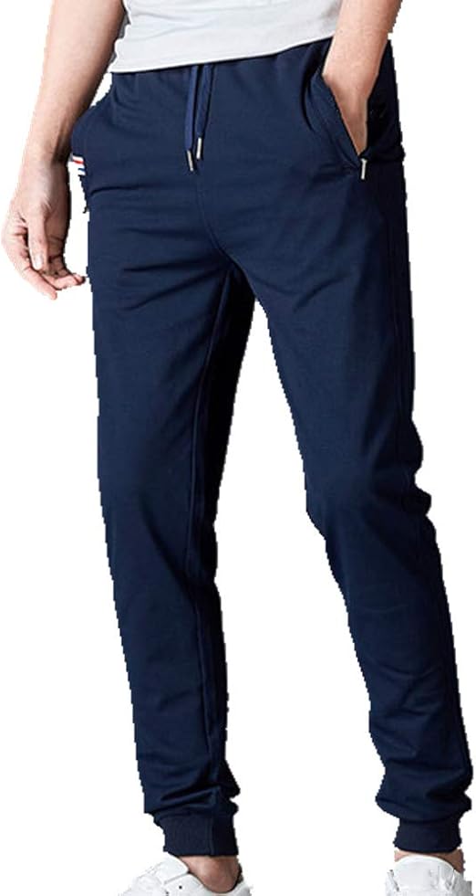 Herren Sporthose Elastisch - Leichte Fitnesshose Mit Taschen Für Sommer